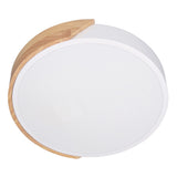 LED Flush Mount Ceiling Light 2000LM 3000K 4000K 6000K Dimmable Round Wood LED Ceiling Light with Remote 110-265V