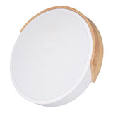 LED Flush Mount Ceiling Light 2000LM 3000K 4000K 6000K Dimmable Round Wood LED Ceiling Light with Remote 110-265V