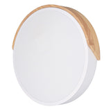 LED Flush Mount Ceiling Light 2000LM 3000K 4000K 6000K Dimmable Round Wood LED Ceiling Light with Remote 110-265V