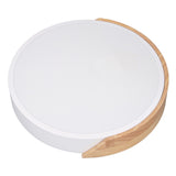 LED Flush Mount Ceiling Light 2000LM 3000K 4000K 6000K Dimmable Round Wood LED Ceiling Light with Remote 110-265V