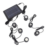 Solar Pond Spotlights 6 in 1 LED Solar Underwater Lights IP68 Water Resistant Submarine Landscape Spotlight for Fish Aquarium Tank Garden Warm White