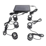 Solar Pond Spotlights 6 in 1 LED Solar Underwater Lights IP68 Water Resistant Submarine Landscape Spotlight for Fish Aquarium Tank Garden Warm White