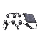Solar Pond Spotlights 6 in 1 LED Solar Underwater Lights IP68 Water Resistant Submarine Landscape Spotlight for Fish Aquarium Tank Garden Warm White
