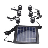 Solar Pond Spotlights 6 in 1 LED Solar Underwater Lights IP68 Water Resistant Submarine Landscape Spotlight for Fish Aquarium Tank Garden Warm White