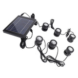Solar Pond Spotlights 6 in 1 LED Solar Underwater Lights IP68 Water Resistant Submarine Landscape Spotlight for Fish Aquarium Tank Garden Warm White