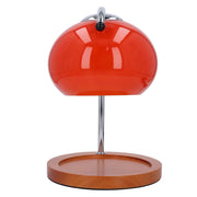Candle Warmer Lamp with Timer Retro Solid Wood Glass Safe Warm Light Dimmable Electric Candle Lamp Warmer for Desktop Home Decoration Orange In Australia - Darrahopens
