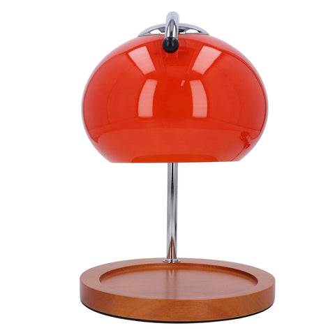 Candle Warmer Lamp with Timer Retro Solid Wood Glass Safe Warm Light Dimmable Electric Candle Lamp Warmer for Desktop Home Decoration Orange In Australia - Darrahopens