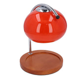 Candle Warmer Lamp with Timer Retro Solid Wood Glass Safe Warm Light Dimmable Electric Candle Lamp Warmer for Desktop Home Decoration Orange