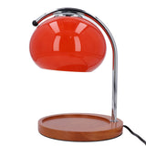 Candle Warmer Lamp with Timer Retro Solid Wood Glass Safe Warm Light Dimmable Electric Candle Lamp Warmer for Desktop Home Decoration Orange