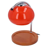 Candle Warmer Lamp with Timer Retro Solid Wood Glass Safe Warm Light Dimmable Electric Candle Lamp Warmer for Desktop Home Decoration Orange