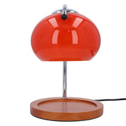 Candle Warmer Lamp with Timer Retro Solid Wood Glass Safe Warm Light Dimmable Electric Candle Lamp Warmer for Desktop Home Decoration Orange