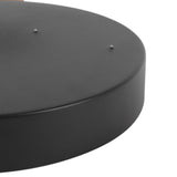 LED Ceiling Light Iron Wood PC Stepless Dimmable Round Flush Mount Modern Ceiling Light Fixture with Remote Control for Bedroom Hallway