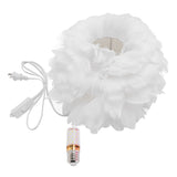 Plume Bedside Table Lamp E27 Decorative Modern Plume Night Light Nightstand Lamp for Living Room Bedroom Wedding Decor White