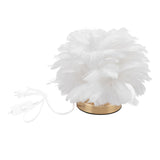 Plume Bedside Table Lamp E27 Decorative Modern Plume Night Light Nightstand Lamp for Living Room Bedroom Wedding Decor White