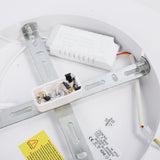LED Flush Mount Ceiling Light Round Ceiling Lamp Creamy White Threaded Shape Lampshade for Living Room Dining Room Bedroom 35cm / 13.8in