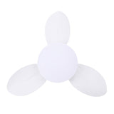 Ceiling Fan Light Flush Mount 25in Small Dimmable LED 6 Speed Quiet DC Motor for Patio Kitchen Bedroom White