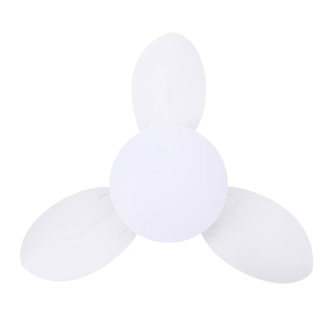 Ceiling Fan Light Flush Mount 25in Small Dimmable LED 6 Speed Quiet DC Motor for Patio Kitchen Bedroom White