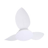 Ceiling Fan Light Flush Mount 25in Small Dimmable LED 6 Speed Quiet DC Motor for Patio Kitchen Bedroom White