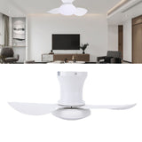 Ceiling Fan Light Flush Mount 25in Small Dimmable LED 6 Speed Quiet DC Motor for Patio Kitchen Bedroom White