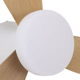 25 Inch Ceiling Fan with Light and Remote Flush Mount Quiet DC Motor 6 Speeds Dimmable 3000-6500K Color Temperature Timer for Bedroom Living Room