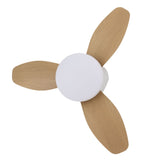 25 Inch Ceiling Fan with Light and Remote Flush Mount Quiet DC Motor 6 Speeds Dimmable 3000-6500K Color Temperature Timer for Bedroom Living Room In Australia - Darrahopens