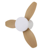 25 Inch Ceiling Fan with Light and Remote Flush Mount Quiet DC Motor 6 Speeds Dimmable 3000-6500K Color Temperature Timer for Bedroom Living Room