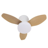 25 Inch Ceiling Fan with Light and Remote Flush Mount Quiet DC Motor 6 Speeds Dimmable 3000-6500K Color Temperature Timer for Bedroom Living Room
