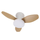 25 Inch Ceiling Fan with Light and Remote Flush Mount Quiet DC Motor 6 Speeds Dimmable 3000-6500K Color Temperature Timer for Bedroom Living Room