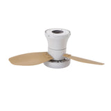 25 Inch Ceiling Fan with Light and Remote Flush Mount Quiet DC Motor 6 Speeds Dimmable 3000-6500K Color Temperature Timer for Bedroom Living Room