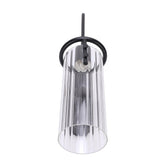 Black Wall Sconce Light Modern Indoor Wall Light Fixture with Clear Glass Shade for Dining Room Coffee Shop Hotel Bedroom Living Room Hallway