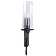 Black Wall Sconce Light Modern Indoor Wall Light Fixture with Clear Glass Shade for Dining Room Coffee Shop Hotel Bedroom Living Room Hallway