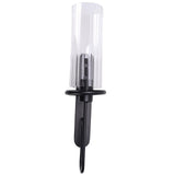 Black Wall Sconce Light Modern Indoor Wall Light Fixture with Clear Glass Shade for Dining Room Coffee Shop Hotel Bedroom Living Room Hallway
