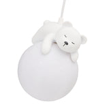 Bear Moon Pendant Lamp 3D Moon Pendent Light Ceiling Hanging Lamp for Bedroom Children Room