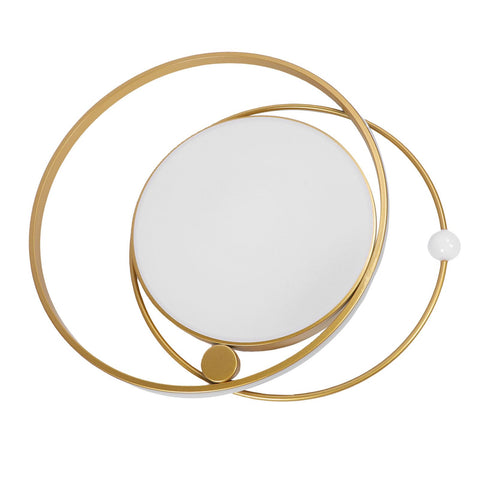 Modern LED Ceiling Light Dimmable Flush Mount Ceiling Lamp with Remote Control for Bedroom Living Room Dining Room Kitchen Gold