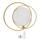 Modern LED Ceiling Light Dimmable Flush Mount Ceiling Lamp with Remote Control for Bedroom Living Room Dining Room Kitchen Gold