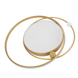 Modern LED Ceiling Light Dimmable Flush Mount Ceiling Lamp with Remote Control for Bedroom Living Room Dining Room Kitchen Gold