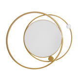 Modern LED Ceiling Light Dimmable Flush Mount Ceiling Lamp with Remote Control for Bedroom Living Room Dining Room Kitchen Gold