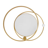 Modern LED Ceiling Light Dimmable Flush Mount Ceiling Lamp with Remote Control for Bedroom Living Room Dining Room Kitchen Gold