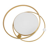 Modern LED Ceiling Light Dimmable Flush Mount Ceiling Lamp with Remote Control for Bedroom Living Room Dining Room Kitchen Gold