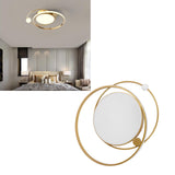 Modern LED Ceiling Light Dimmable Flush Mount Ceiling Lamp with Remote Control for Bedroom Living Room Dining Room Kitchen Gold