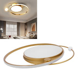 Modern LED Ceiling Light Dimmable Flush Mount Ceiling Lamp with Remote Control for Bedroom Living Room Dining Room Kitchen Gold