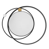 Modern LED Ceiling Light Dimmable Flush Mount Ceiling Lamp with Remote Control for Bedroom Living Room Dining Room Kitchen Black