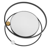 Modern LED Ceiling Light Dimmable Flush Mount Ceiling Lamp with Remote Control for Bedroom Living Room Dining Room Kitchen Black