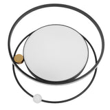 Modern LED Ceiling Light Dimmable Flush Mount Ceiling Lamp with Remote Control for Bedroom Living Room Dining Room Kitchen Black