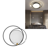 Modern LED Ceiling Light Dimmable Flush Mount Ceiling Lamp with Remote Control for Bedroom Living Room Dining Room Kitchen Black