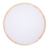 LED Flush Mount Ceiling Light Wooden 3000K to 6500K Dimmable Round Ceiling Light Fixture with Remote Control for Bedroom Kitchen 30cm/11.8in