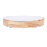 LED Flush Mount Ceiling Light Wooden 3000K to 6500K Dimmable Round Ceiling Light Fixture with Remote Control for Bedroom Kitchen 30cm/11.8in