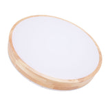 LED Flush Mount Ceiling Light Wooden 3000K to 6500K Dimmable Round Ceiling Light Fixture with Remote Control for Bedroom Kitchen 30cm/11.8in