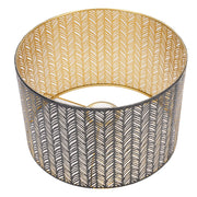 Metal Lampshade E14 E27 Iron Cylinder Shape Hollow Out Leaf Decorative Lamp Shade for Table Wall Ceiling Lamp Black and Gold In Australia - Darrahopens