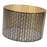 Metal Lampshade E14 E27 Iron Cylinder Shape Hollow Out Leaf Decorative Lamp Shade for Table Wall Ceiling Lamp Black and Gold